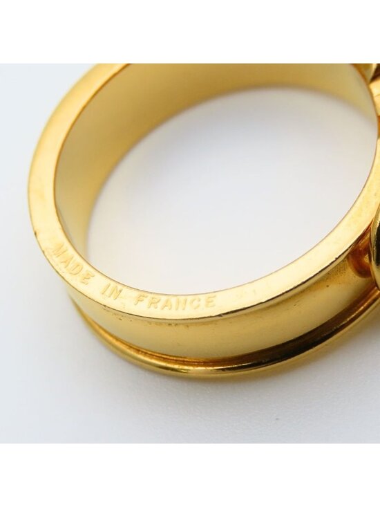 Hermes Scarf Ring Ceinture Belt Motif Metal Gold Plated main image 7